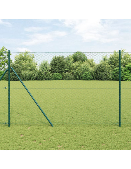 Recinzione Esagonale Verde 1,5 x 10 m PVC