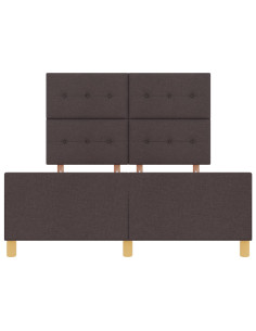 Struttura del letto Marrone scuro 160 x 200 cm Tessuto 2