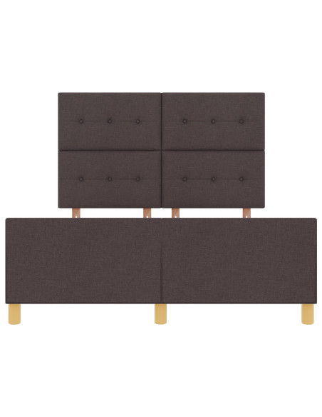 Struttura del letto Marrone scuro 160 x 200 cm Tessuto
