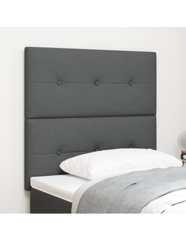 Testiera con testiera Grigio scuro 80 cm Pelle Sintetica