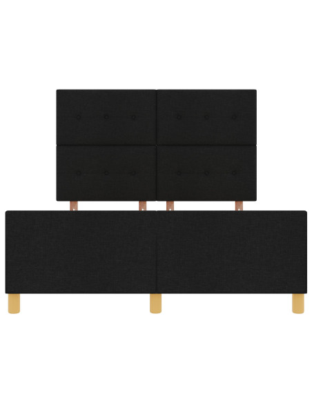 Struttura del letto con testiera Nero 160 x 200 cm Tessuto