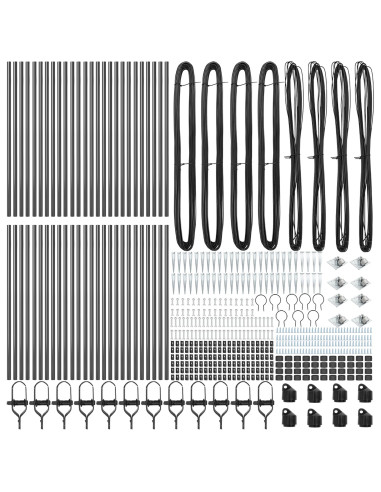 Palo della recinzione 52 pcs Grigio 3,2 x 3,2 x 165 cm