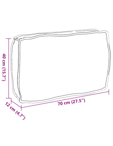 Cuscino Blu Reale 70 x 40 x 12 cm Tessuto Oxford