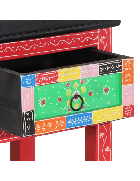 Tavolo Consolle Colorato 100x30x75 cm in Legno Massello di Mango
