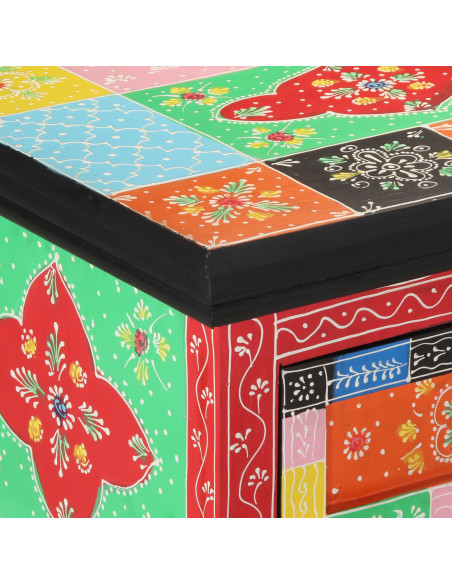 Tavolo Consolle Colorato 100x30x75 cm in Legno Massello di Mango