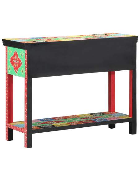 Tavolo Consolle Colorato 100x30x75 cm in Legno Massello di Mango
