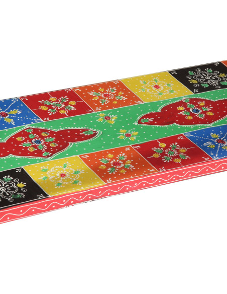 Tavolo Consolle Colorato 100x30x75 cm in Legno Massello di Mango