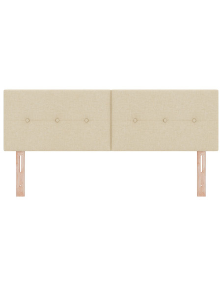 Testiera con testiera Crema 144 cm Pelle Sintetica