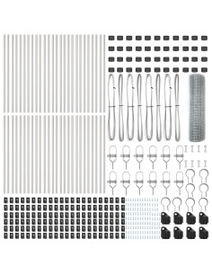 Palo della recinzione Argento 100 x 0,5 m (rete 25 x 25 mm)