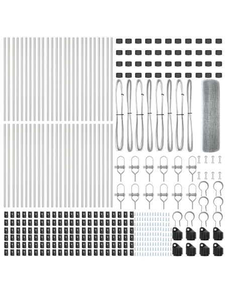 Palo della recinzione Argento 100 x 0,5 m (rete 25 x 25 mm)