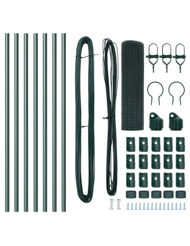 Palo della recinzione Verde 10 x 0,6 m (rete 12 x 12 mm)