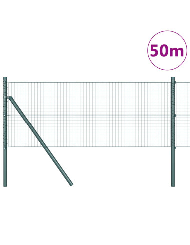 Palo della recinzione Verde 50 x 0,6 m (rete 25 x 25 mm)