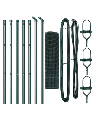 Palo della recinzione Verde 10 x 0,6 m (rete 16 x 16 mm)