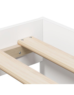 Struttura letto con contenitore Bianco 75 cm Legno multistrato