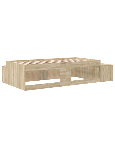 Letto contenitore Rovere Sonoma 80x200 cm