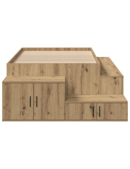 Struttura Letto con contenitore Rovere artigianale