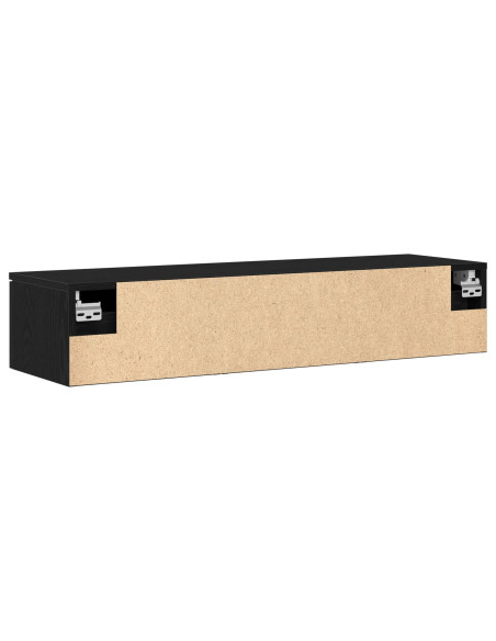 Armadio da parete in rovere nero 102x30x20 cm realizzato in legno ingegnerizzato