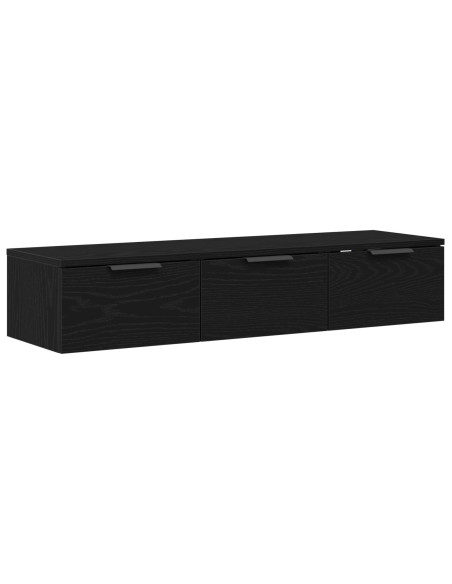 Armadio da parete in rovere nero 102x30x20 cm realizzato in legno ingegnerizzato