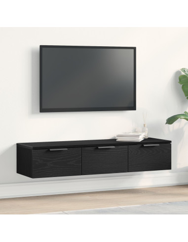 Armadietto a muro con cassetto Rovere Nero 102 x 30 x 20 cm