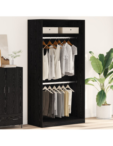 Guardaroba Rovere Nero 100 x 50 x 200 cm Legno multistrato