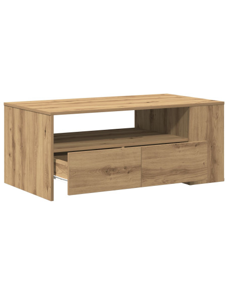 Tavolino da caffè  - Rovere artigianale - 102x55x43.5 cm - Realizzato in legno ingegnerizzato