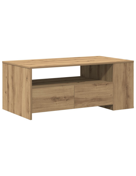 Tavolino da caffè  - Rovere artigianale - 102x55x43.5 cm - Realizzato in legno ingegnerizzato