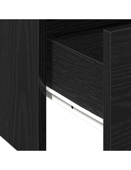 Tavolino da caffè in rovere nero 102x55x43,5 cm realizzato in legno ingegnerizzato