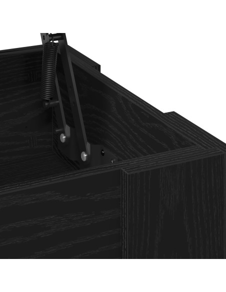 Tavolino da caffè in rovere nero - 101x49x52 cm fatto di legno ingegnerizzato