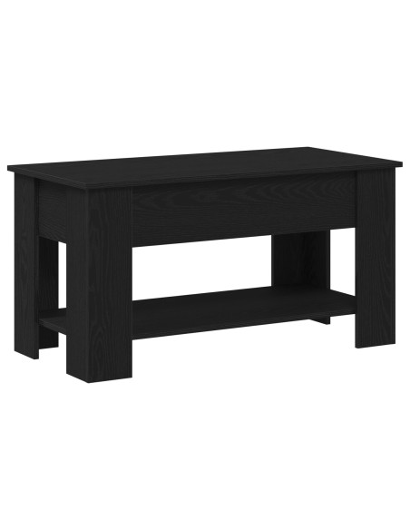 Tavolino da caffè in rovere nero - 101x49x52 cm fatto di legno ingegnerizzato