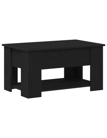 Tavolino da caffè in rovere nero 79x49x41 cm realizzato in legno ingegnerizzato