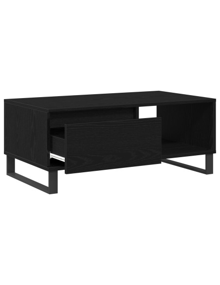 Tavolino da caffè  Nero Rovere 90x50x36,5 cm Legno ingegnerizzato
