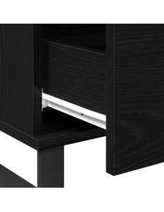 Tavolino da salotto con cassetto Rovere Nero 90 x 50 x 36,5 cm 2