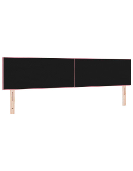 testiera  con bottoni, rosa, 200 cm, velluto