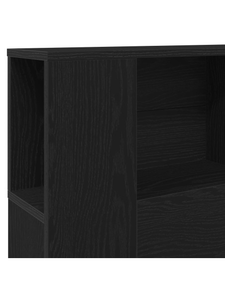 Testata in Legno Nero di  - 140x19x104.5 cm - Realizzata in Legno Ingegnerizzato