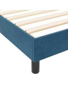 Letto a molle con testiera Blu Scuro 120 x 190 cm Velluto