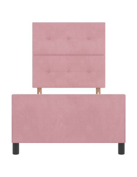 Struttura letto  Rosa 100x200 cm Velluto