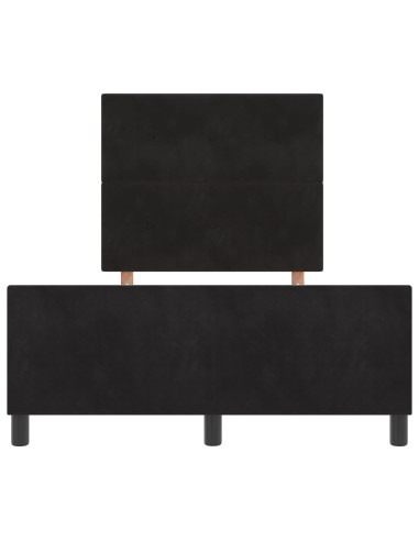 Letto a molle con testiera Nero 120 x 200 cm Velluto