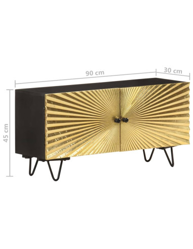 Mobile Porta TV 90x30x45 cm in Legno Massello di Mango