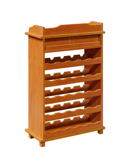 Portabottiglie 90x60x30 cm Legno Massello di Pino