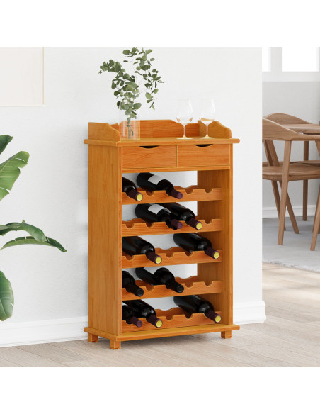 Portabottiglie Marrone 58 x 28 x 90 cm Pino massello