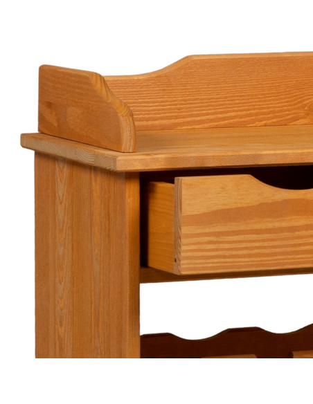 Portabottiglie 90x60x30 cm Legno Massello di Pino