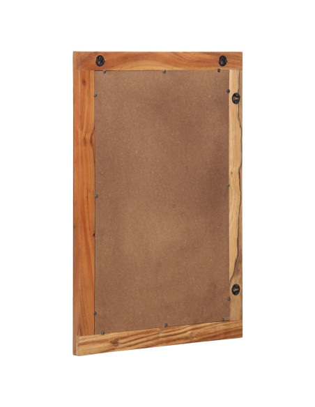 Specchio da bagno  50x70x3 cm in legno massello di acacia