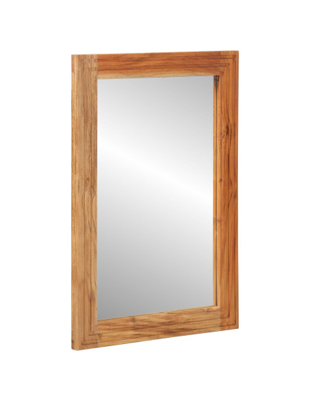 Specchio da bagno  50x70x3 cm in legno massello di acacia