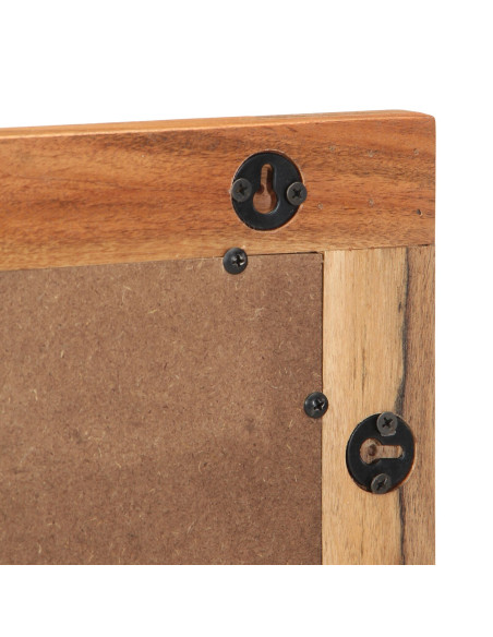 Specchio da bagno  50x70x3 cm in legno massello di acacia
