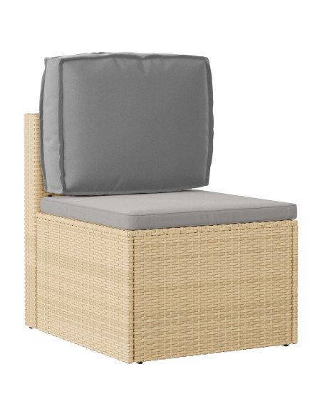 Cuscino da Esterno  Grigio Cotone Medio Coperture Rimovibili
