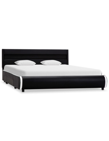 Giroletto con LED Nero in Similpelle 140x200 cm