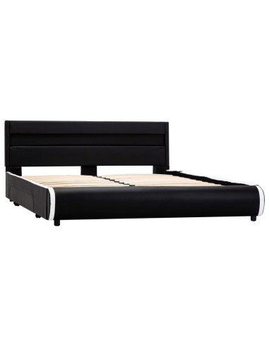 Giroletto con LED Nero in Similpelle 140x200 cm