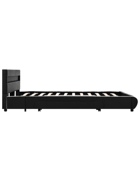 Giroletto con LED Nero in Similpelle 140x200 cm