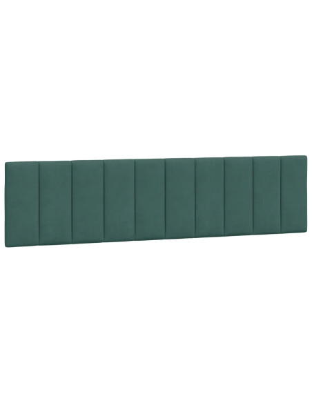 Giroletto con Testiera Verde Scuro 200x200 cm in Velluto