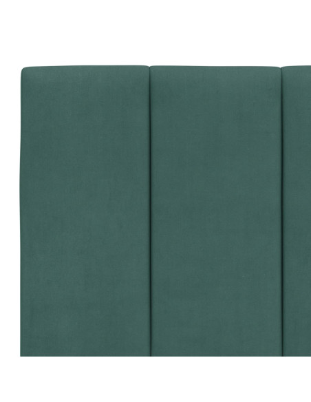 Giroletto con Testiera Verde Scuro 200x200 cm in Velluto